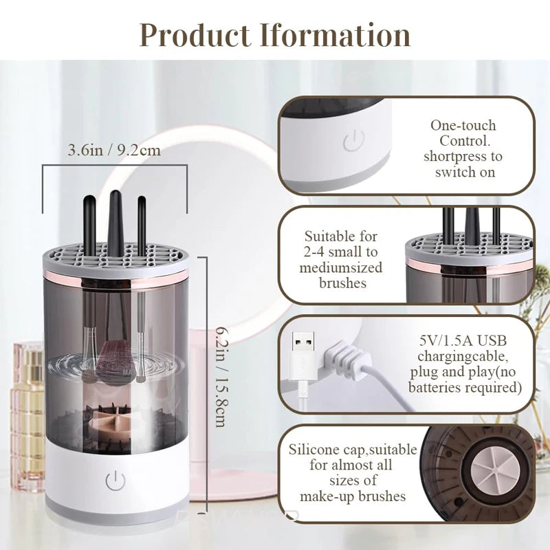 New electric makeup tool cleaner automatic USB charging type